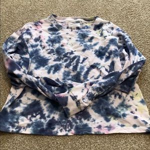 Cropped tye dye crewneck